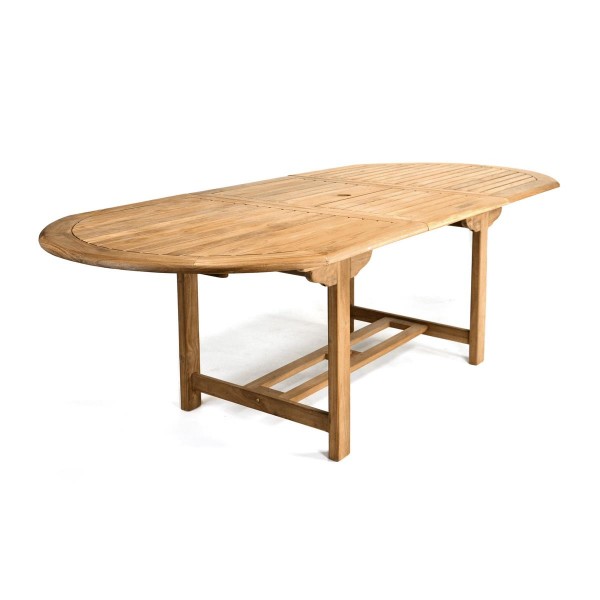 DIVERO Gartentisch Esstisch Tisch ausziehbar 230 cm Teak Holz behandelt
