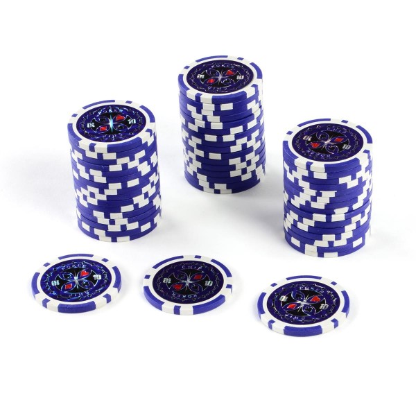 50 Poker-Chips Wert 10 Laserchip 12g Metallkern ergänzend zum Pokerkoffer