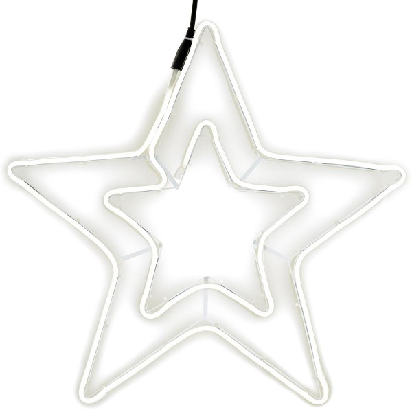 Wandleuchte Neonstern 360 LED weiß 55 cm Trafo Weihnachtsstern Deko-Stern
