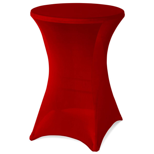 Husse für Stehtisch Stretch 80 x 80 x 110 cm rot Tischschutz Stoffbezug