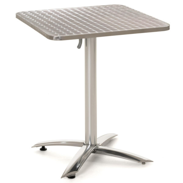 Bistro-Tisch quadratisch klappbar Aluminium 60x60cm Gartentisch