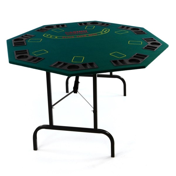 Profi Casino Pokertisch klappbar 8-eckig 120 x 120cm Höhe 72 cm mit Chiptray