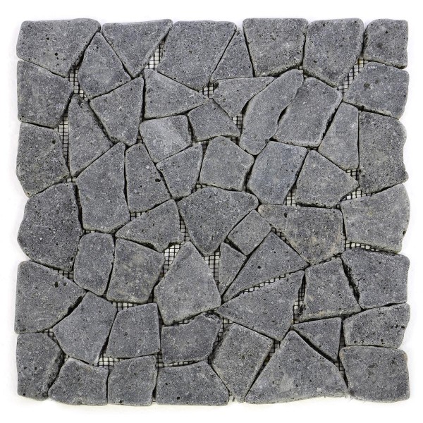 DIVERO 11 Fliesenmatten Naturstein Mosaik aus Andesit grau á 30 x 30 cm