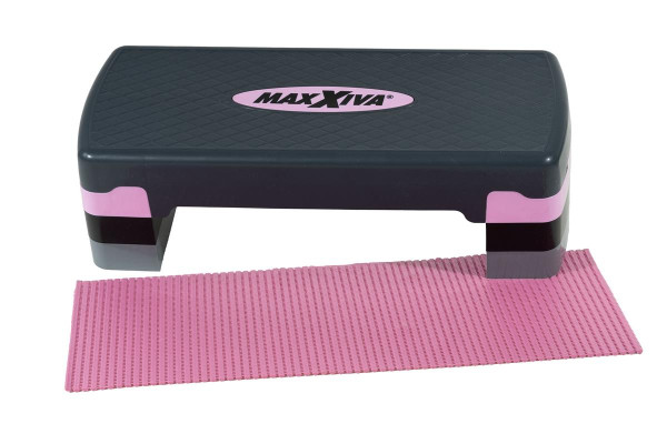MAXXIVA Stepper Aerobic-Fitness-Steppbrett fuchsia schwarz höhenverstellbar