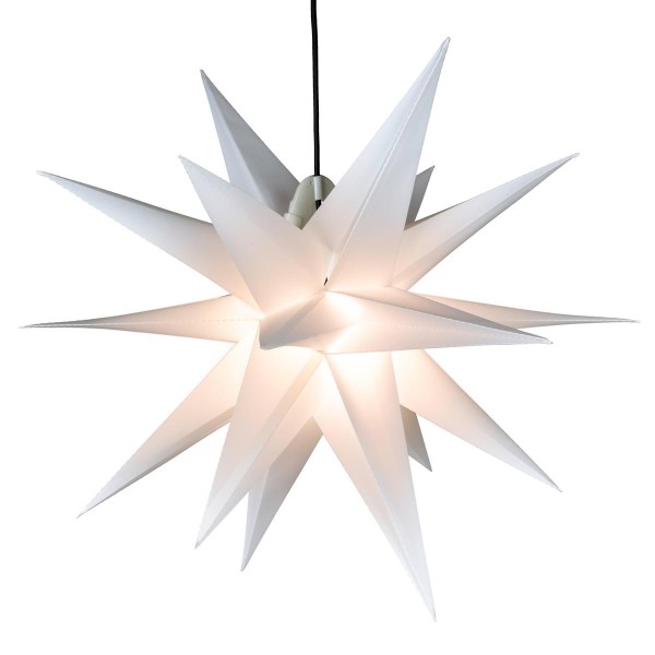 Weihnachtsstern 1 LED warm weiß Farbe WEISS 3D Lichter-Stern Dekostern 55 cm