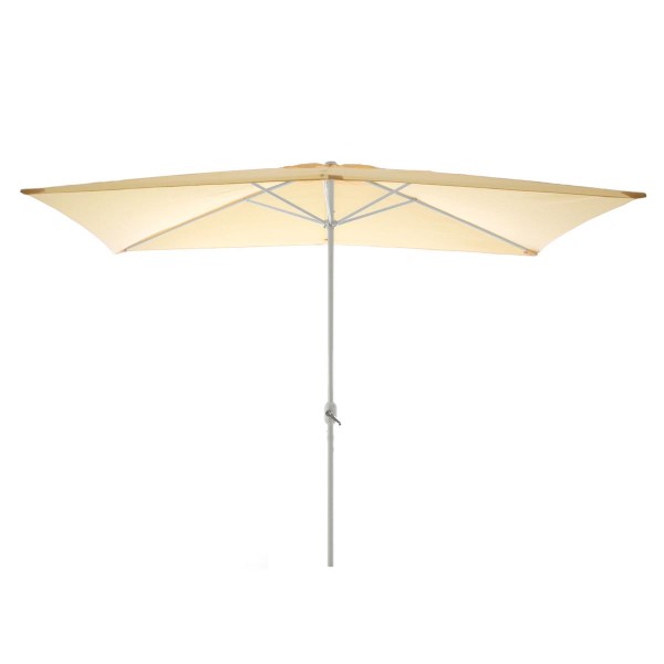 Sonnenschirm eckig 2x3m beige Kurbel Marktschirm Rechteckschirm Sonnenschutz