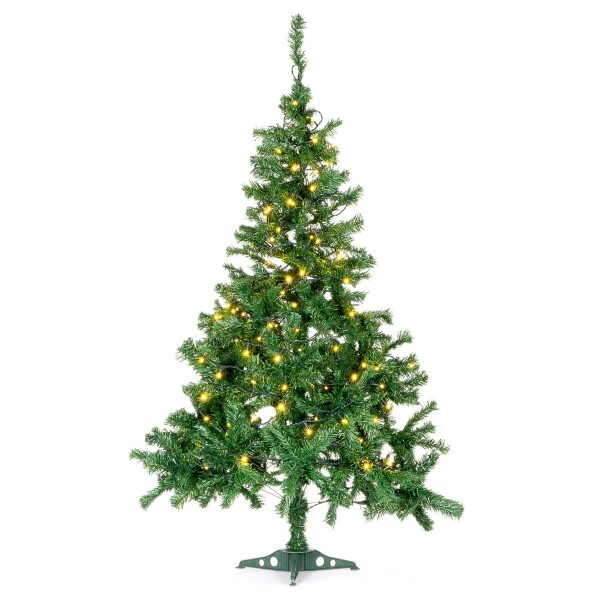 künstlicher Weihnachtsbaum 150 cm mit Ständer und 200 LED Lichterkette Xmas