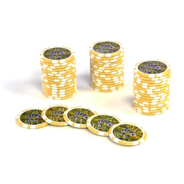50 Poker-Chips Wert 1000 Laserchip 12g Metallkern OCEAN-CHAMPION-CHIP abgerundet