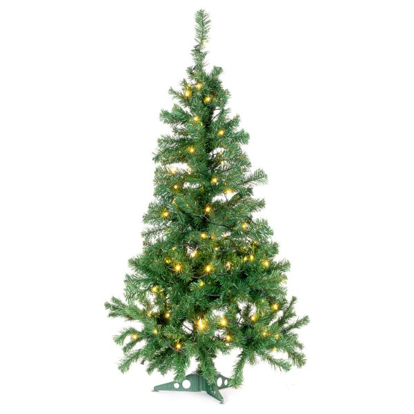 künstlicher Weihnachtsbaum 120 cm mit Ständer und 200 LED Lichterkette Xmas